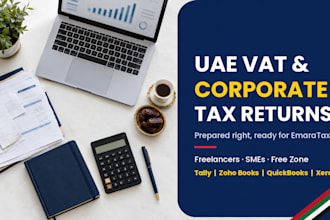 prepare uae vat and corporate tax return in tally, zoho or quickbooks