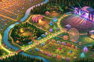 develop a festival map app for android, iphone and interactive gps navigation