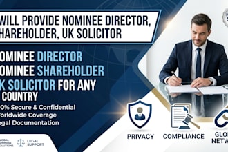 provide nominee director, nominee shareholder, uk solicitor for any country