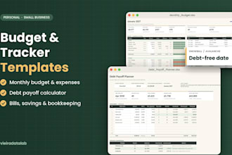 create a custom budget, bookkeeping or tracker spreadsheet template