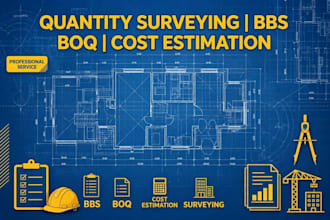 estimation, quantity surveying, bbs, boq for civil projects