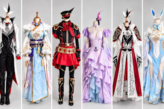 sew pattern custom cosplay costume anime fabric cloth outfit fashion design