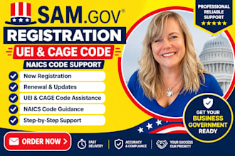 assist with sam gov registration uei and cage code non profit registration