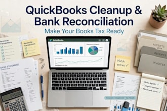 quickbooks cleanups catch up and monthly bookkeeping