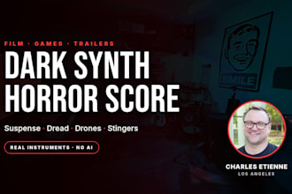 compose dark synth horror and suspense music for your film or game