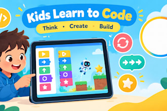 build a coding game app that teaches kids to code
