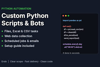 automate your tasks with a custom python script or bot