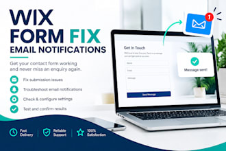 fix wix contact form email notifcations and submission issues
