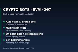 build a crypto claim or airdrop bot for any evm chain