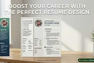 design a professional resume and cv