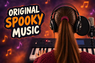 create spooky instrumental halloween music for commercial use