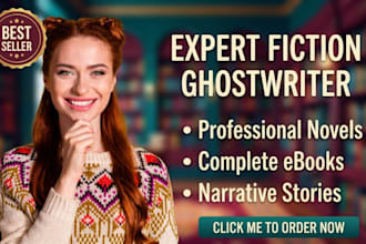 be your expert fiction ghostwriter and novel writer  for amazon kdp publishing