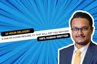 write or rewrite a resume or CV manually for you