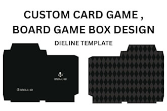 make custom card game box board game dieline template for custom packaging boxes