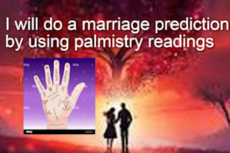 do a marriage prediction by using palmistry