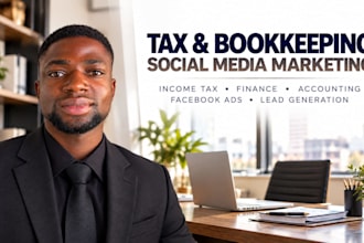 income tax social media marketing manager bookkeeping facebook ads finance leads