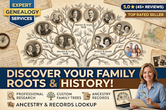 do expert genealogy research and build your custom family tree