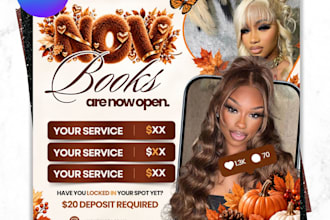 do design editable canva beauty flyers for hair lash and nail businesses