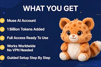 set up your muse ai account with 1 billion tokens, full guided setup