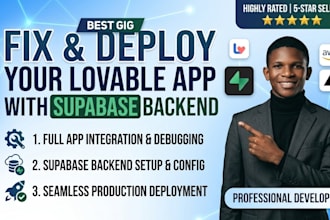fix and deploy your lovable app with supabase backend