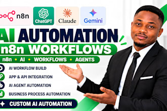 build n8n automation, ai workflows and custom ai agents