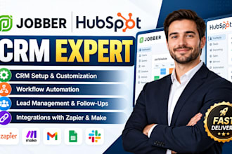 set up jobber and hubspot CRM automation and workflows