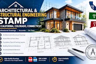 architectural and structural engineeering stamp in california, colorado and ct
