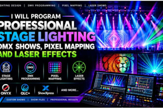 program professional stage lighting dmx shows pixel mapping and laser effects