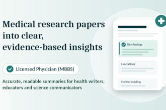 summarize medical research papers with clear evidence based insights