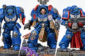 paint warhammer 40k fantasy miniatures ork krok ultra marine space marine models