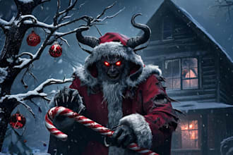 do custom book cover christmas book horror and halloween art