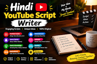 write engaging hindi youtube scripts and content