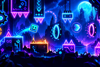 decorate your geometry dash level, layout and create custom gb deco