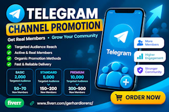 do organic telegram channel promotion and grow telegram members