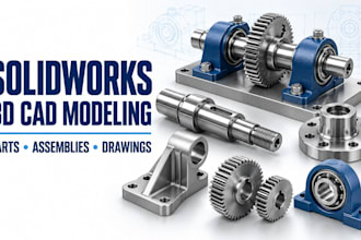 create solidworks 3d models and mechanical assemblies