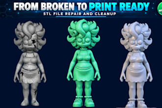 modify and repair stl files, fix broken 3d meshes and make models 3d print ready