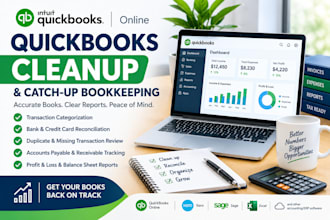clean up and catch up your quickbooks online bookkeeping