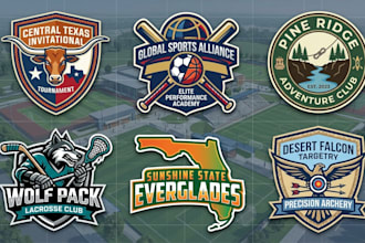 design modern sports, baseball, football, basketball, mascot logo