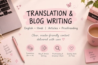 translate and write blog