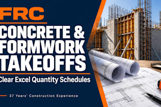 prepare concrete and formwork takeoffs and bills of quantities