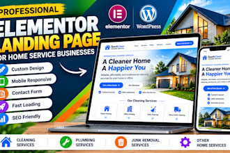 design an elementor landing page for home service businesses