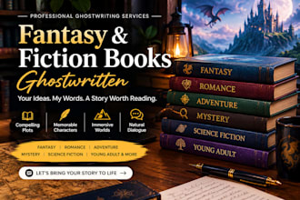 write your fantasy fiction book as an ebook ghostwriter