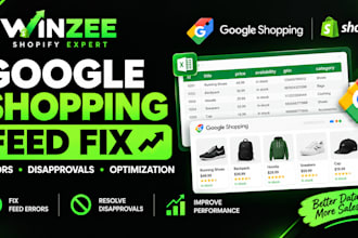 fix shopify google shopping feed errors and product disapprovals