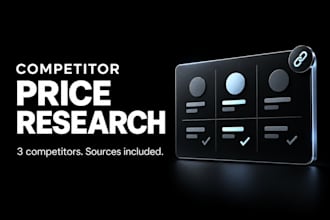 research three competitors and their public prices