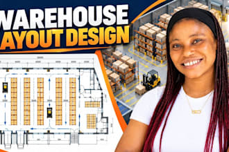 design warehouse racking layout with forklift  storage zones