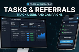 create a telegram airdrop bot with referral and task system