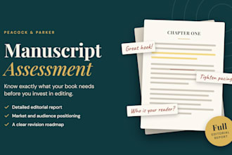 provide a professional manuscript assessment for your book