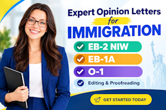 write expert opinion letters for eb2 niw, eb1a and o1 petitions
