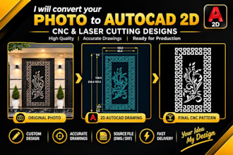 design 2d cnc patterns in autocad