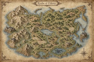 design printable fantasy dnd map, rpg map, and game map